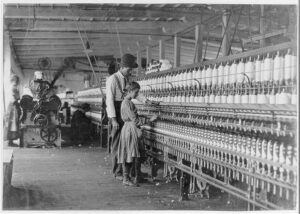 Scene from a cotton mill